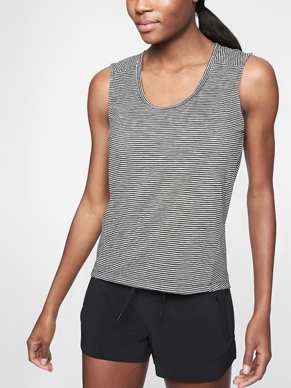 Athleta Breezy Striped Muscle Tank